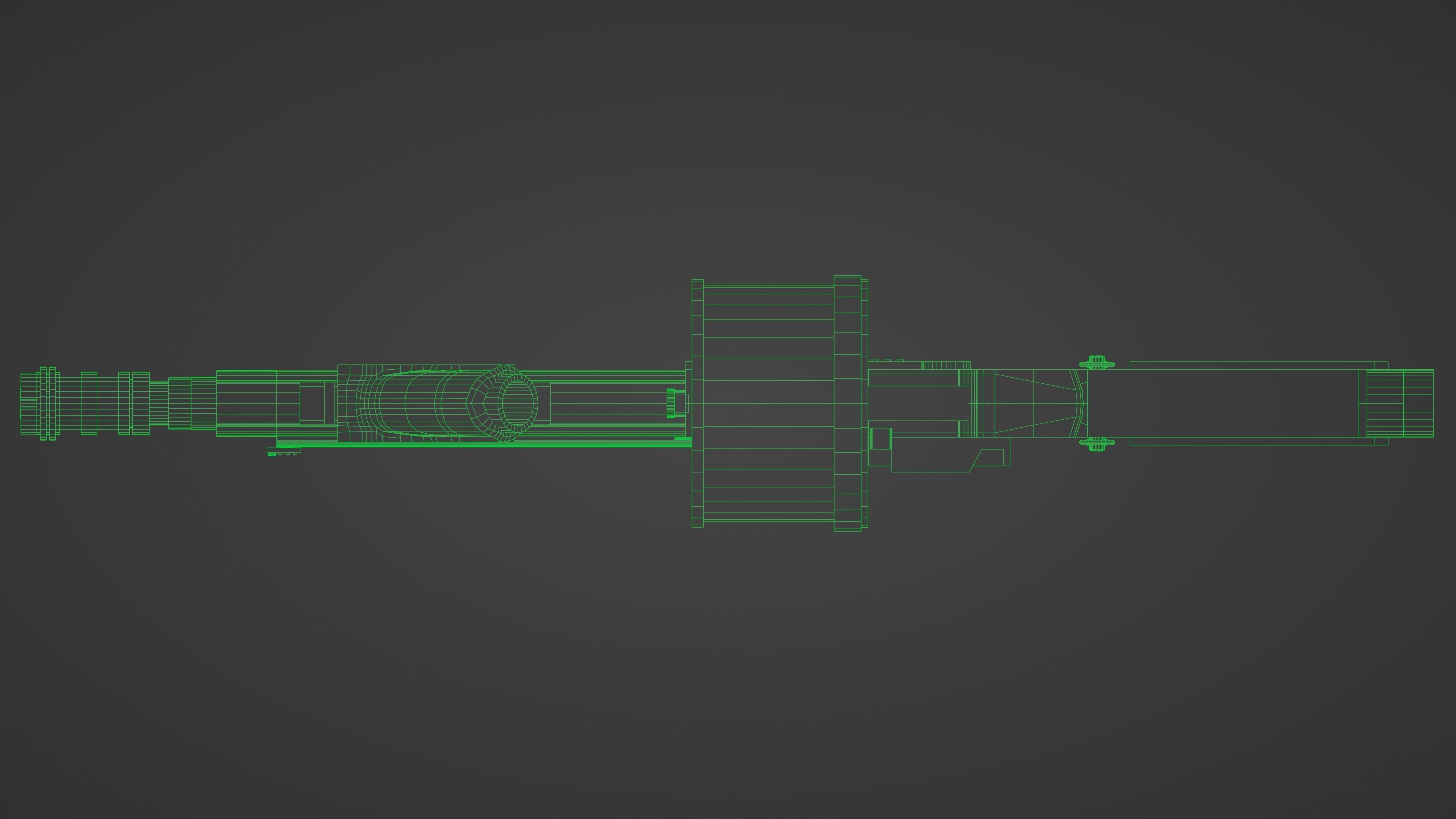 Corpse Sweeper Semi-Automatic Shotgun Low-poly 3D model_25