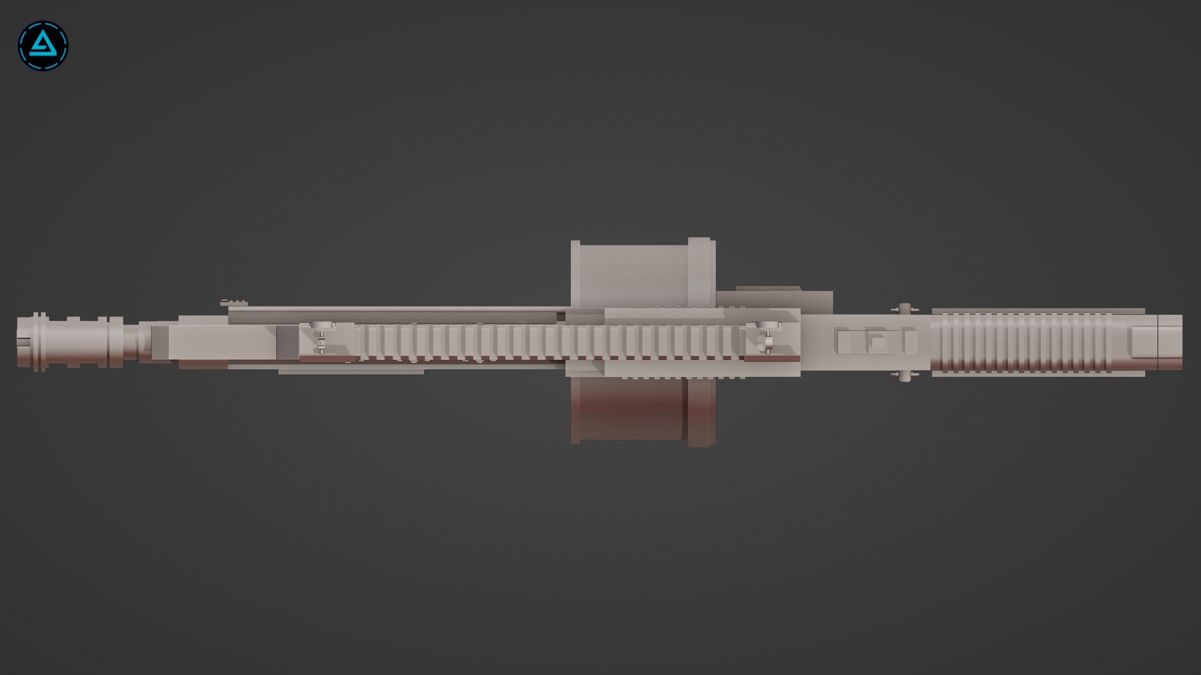 Corpse Sweeper Semi-Automatic Shotgun Low-poly 3D model_22