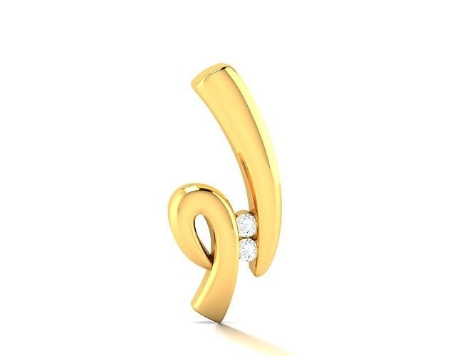 Pendant-615 diamond pendant gold 3D print model