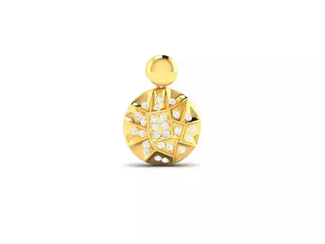 Pendant-387 diamond pendant gold