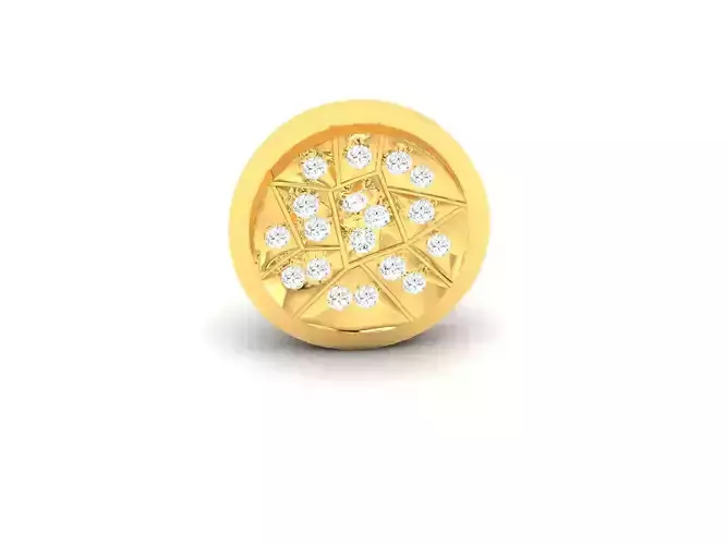 Pendant-382 gold pendant with diamonds