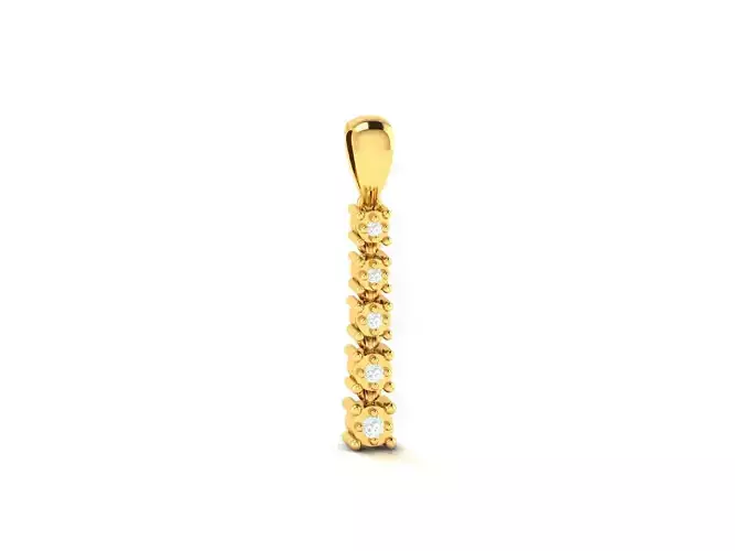 Pendant-369 gold diamond pendant