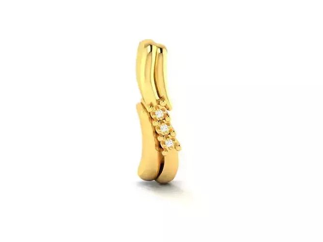 Pendant-368 gold ring with diamonds