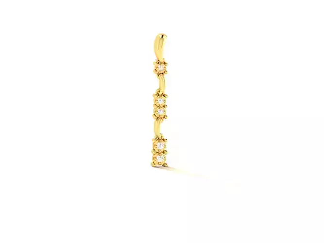 Pendant-364 gold earring with diamonds