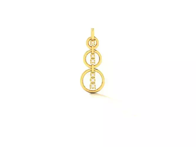 Pendant-363 gold dangle pendant with diamonds