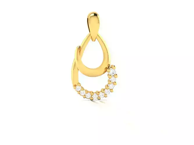 Pendant-360 diamond pendant gold