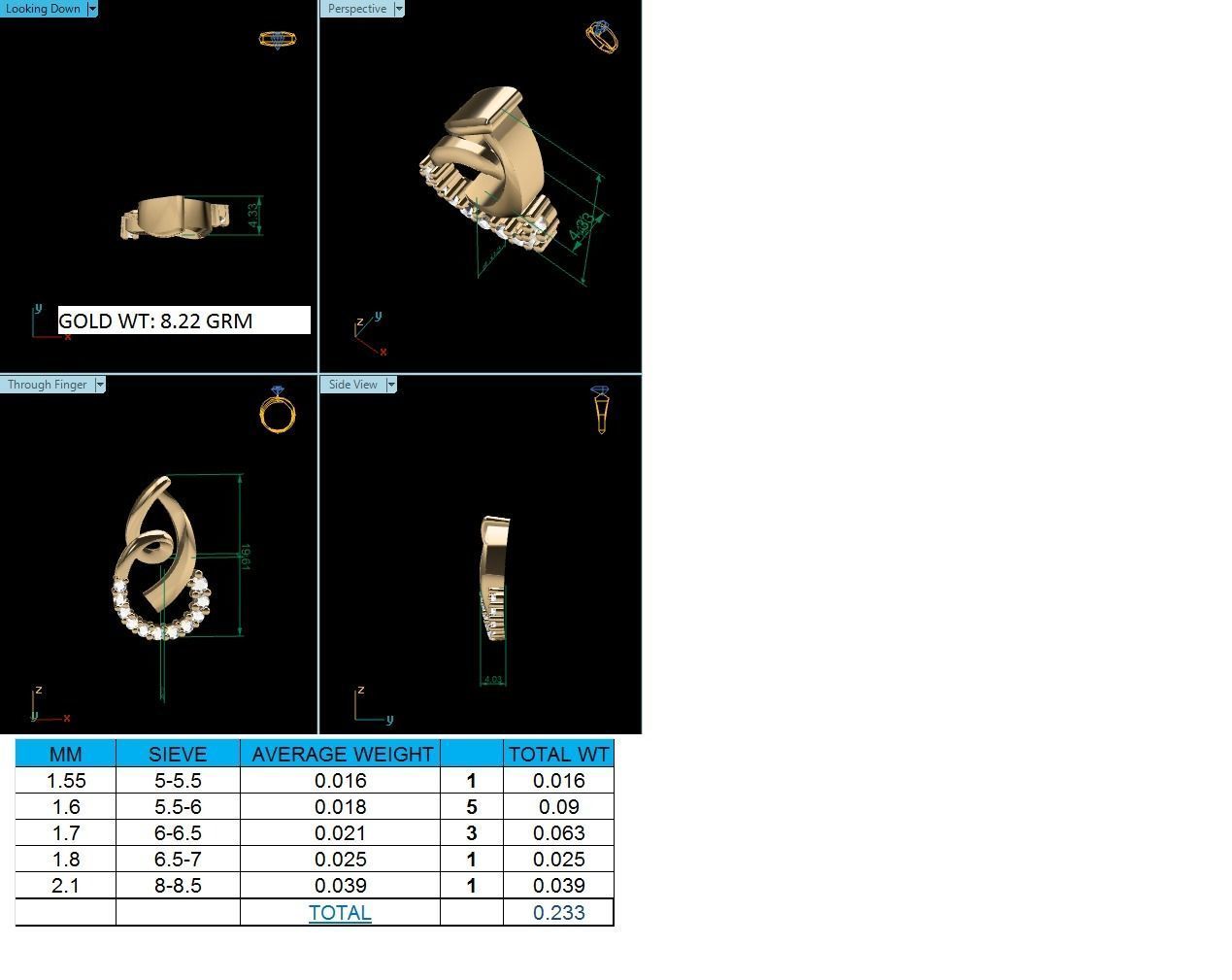 Pendant-359 diamond pendant gold 3D print model_1