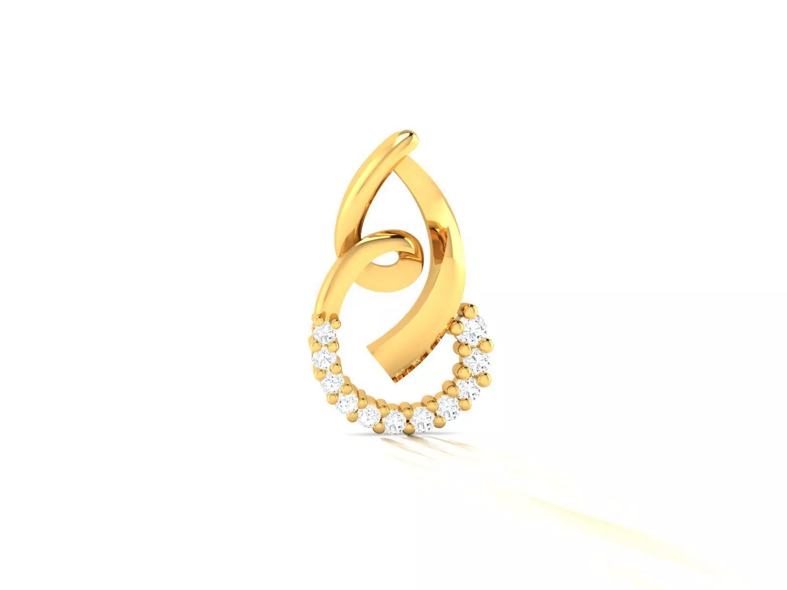 Pendant-359 diamond pendant gold 3D print model_0