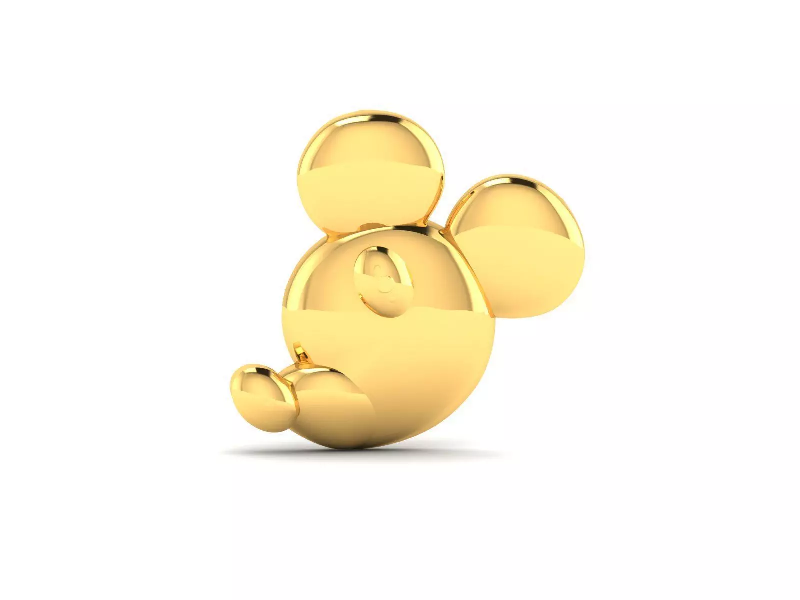 Pendant-308 gold mickey mouse pendant 3D print model_0