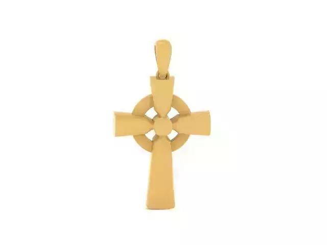 Pendant-307 celtic cross pendant gold