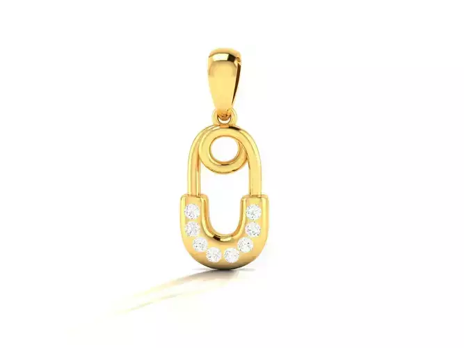 Pendant-999 gold pendant with diamonds