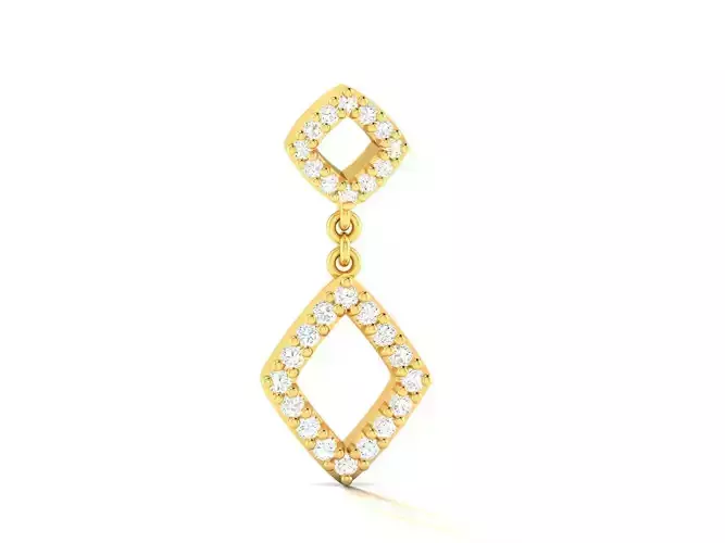 Pendant-996 gold diamond drop earring