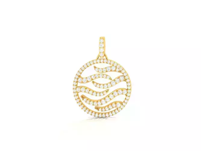 Pendant-1004 gold pendant with diamonds