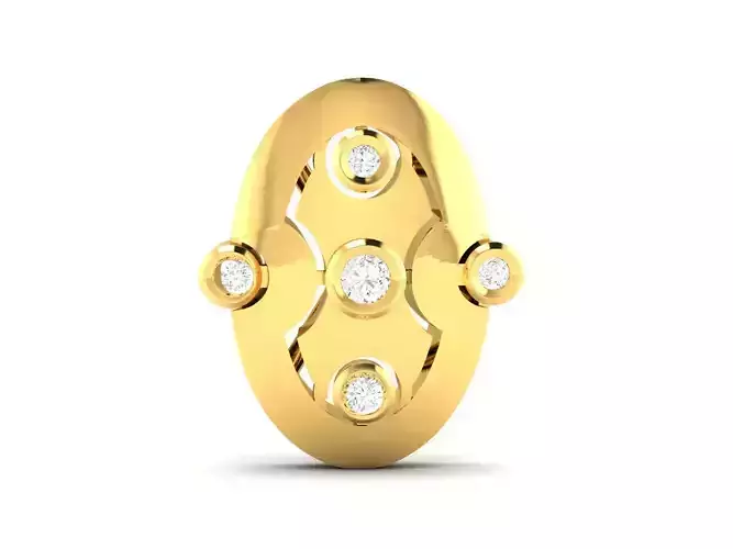 Pendant-971 diamond pendant gold