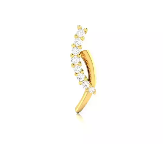 Pendant-877 diamond ear ring gold