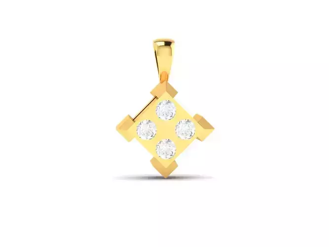 Pendant-826 diamond pendant gold