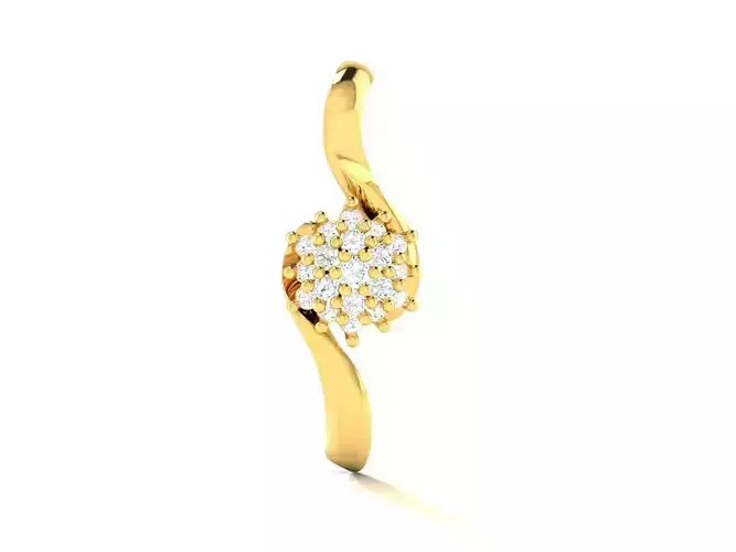 Pendant-593 diamond ring gold