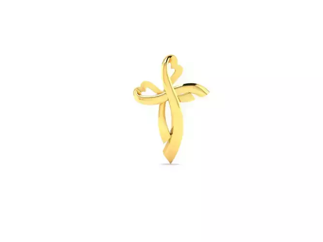 Pendant-529 cross pendant gold