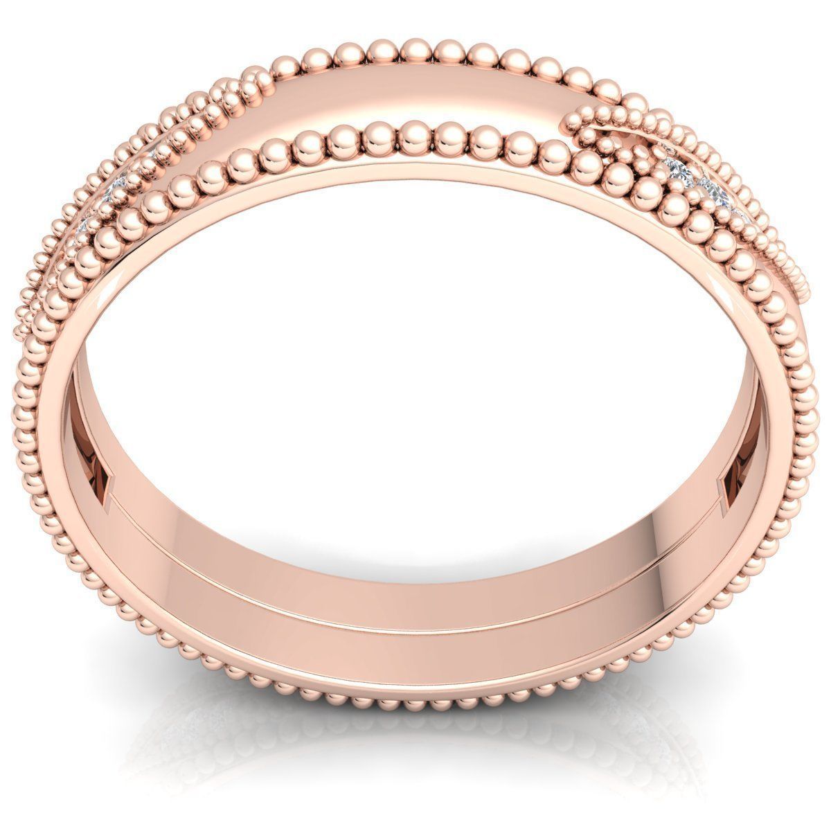 Band 9 sterling silver wedding with beading 3D print model_8