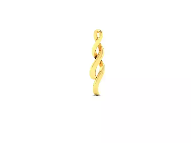 Pendant-517 gold twist earring