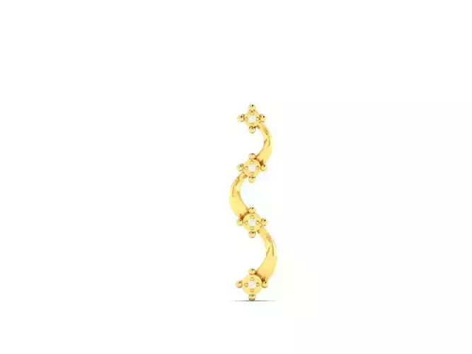 Pendant-512 gold earring with diamonds