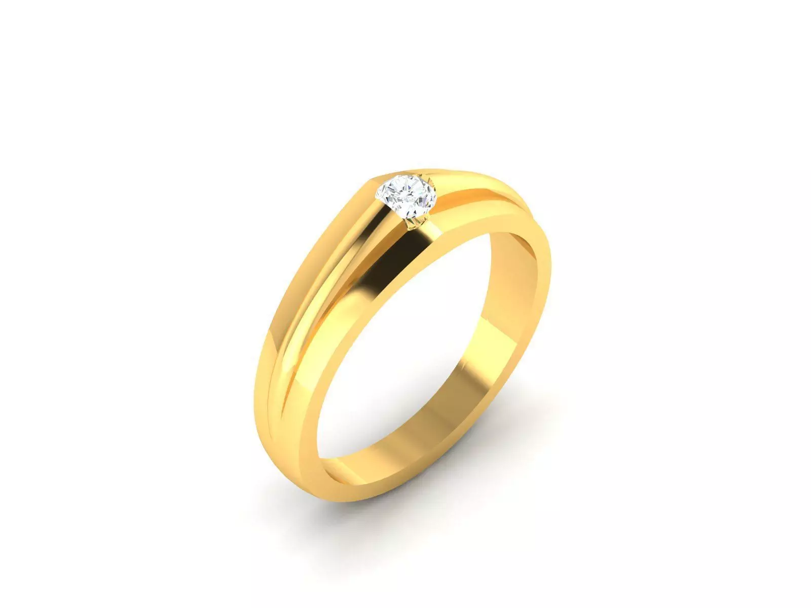 Ring-80 diamond ring gold 3D print model_0