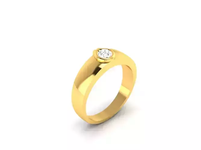 Ring-75 solitaire diamond ring gold