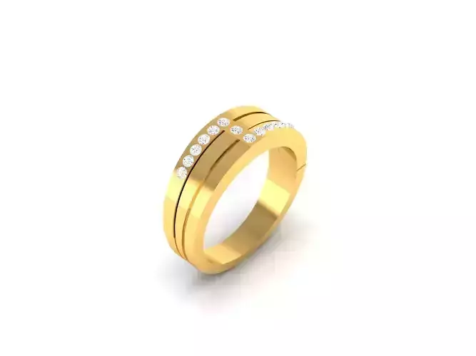 Ring-47 gold ring with diamonds