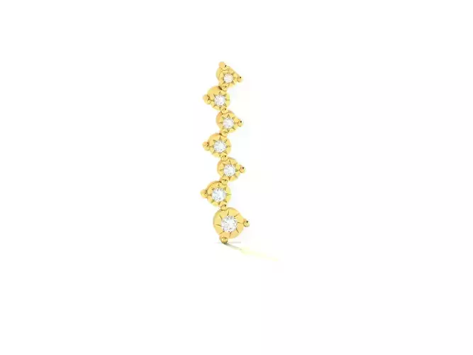 Pendant-432 gold earring with diamonds