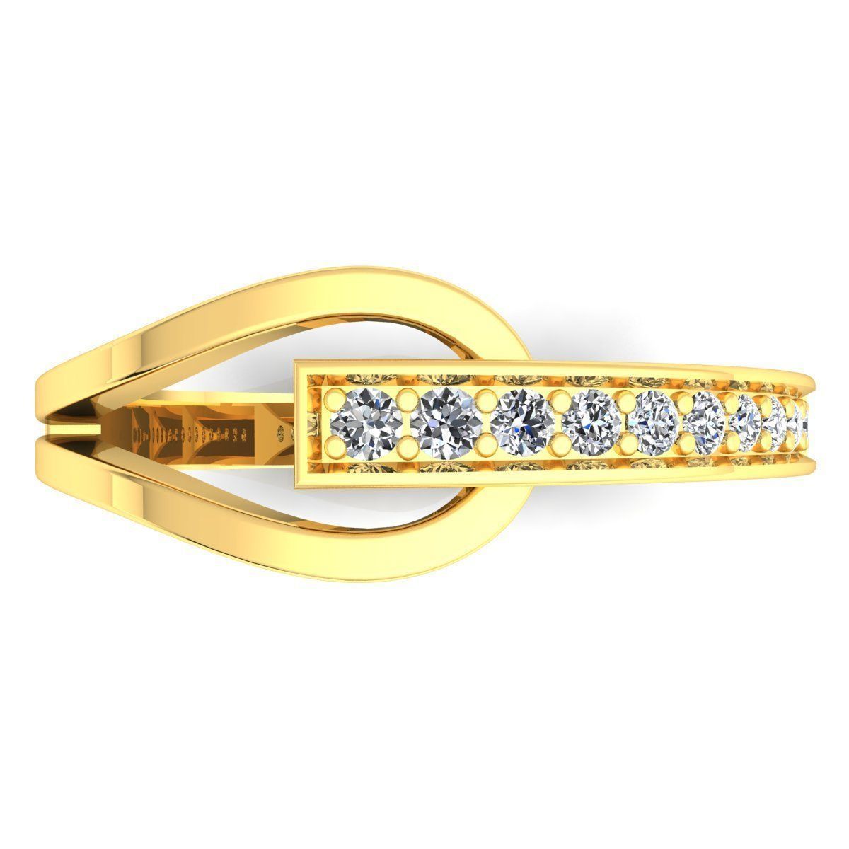 Band 2 elegant rose gold diamond ring 3D print model_10