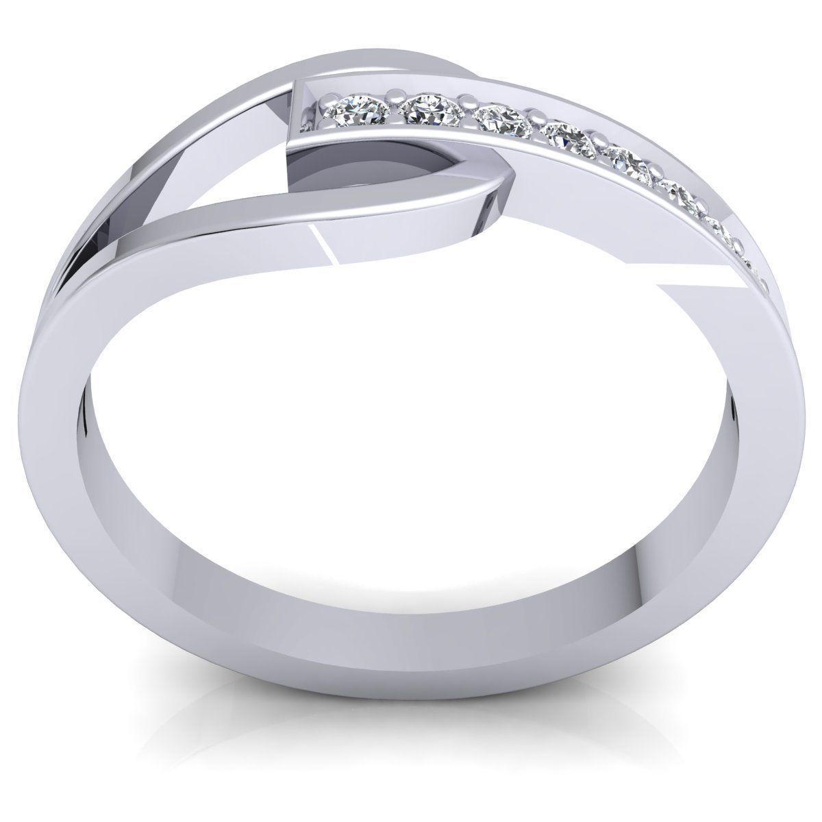 Band 2 elegant rose gold diamond ring 3D print model_6