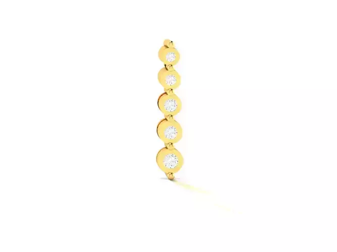 Pendant-422 gold pendant with three diamonds