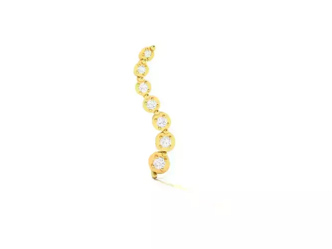 Pendant-421 gold and diamond earring