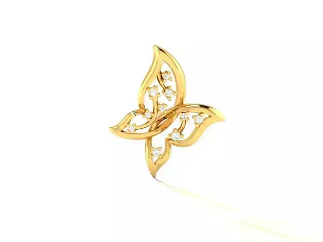 Pendant-406 butterfly pendant gold 3D print model