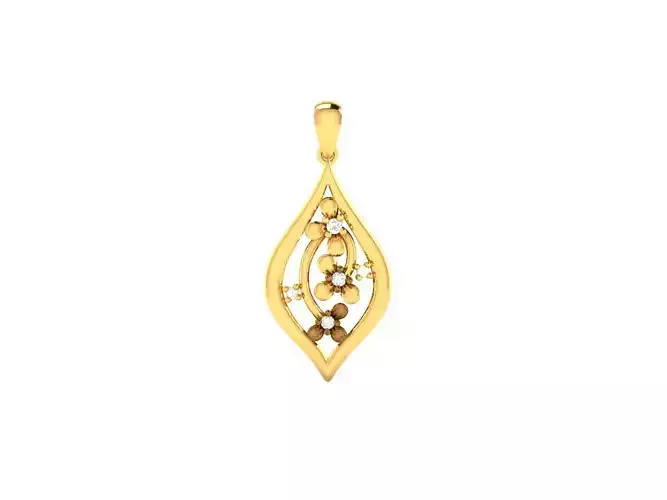 Pendant-404 gold pendant with diamonds