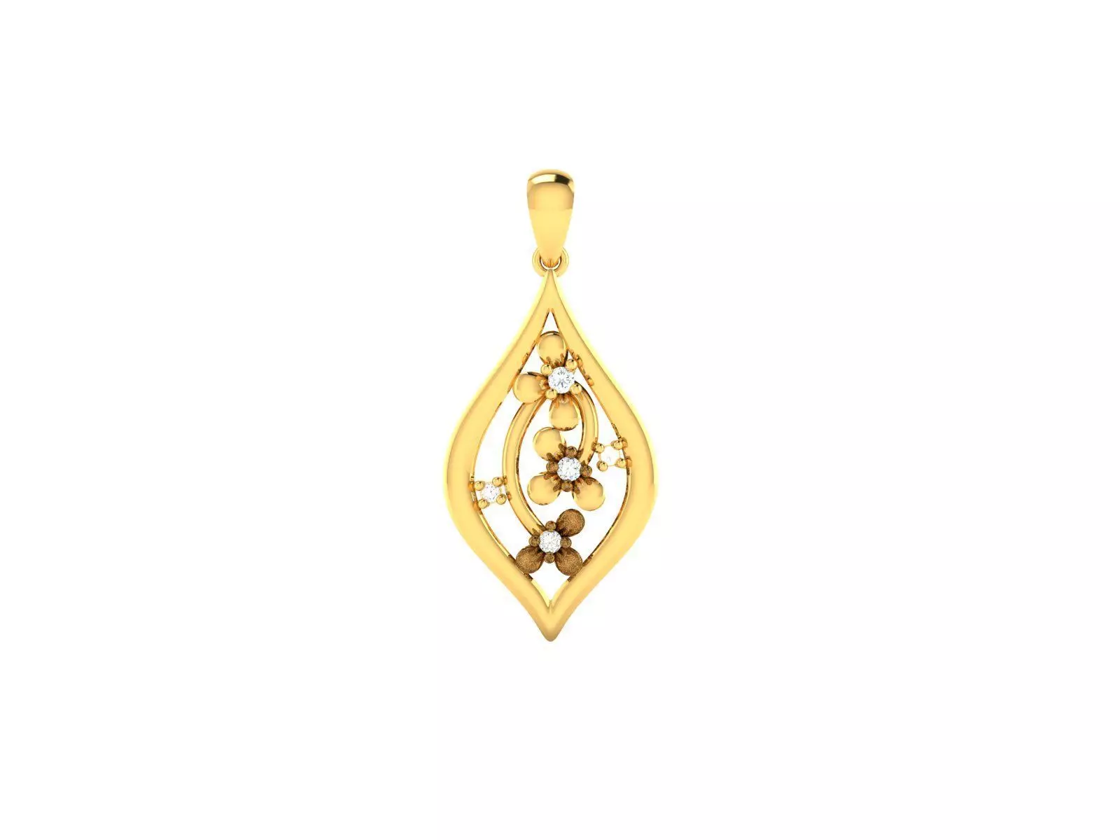 Pendant-404 gold pendant with diamonds 3D print model_0