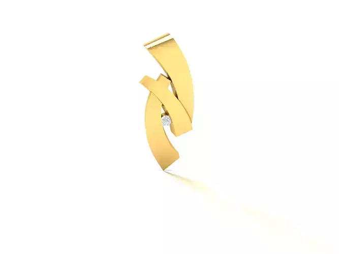 Pendant-292 gold ring with diamond in middle