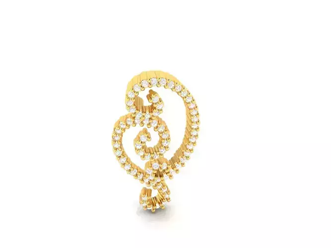 Pendant-245 gold earring with diamonds