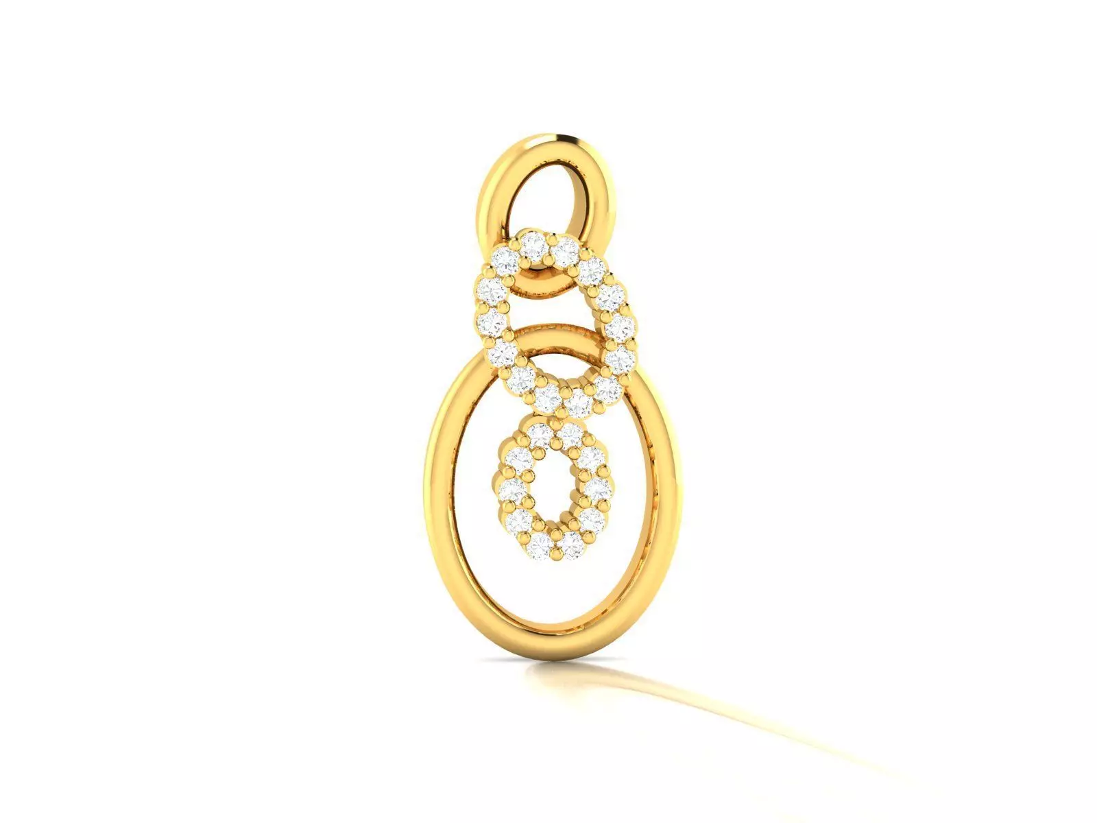 Pendant-171 diamond pendant gold 3D print model_0