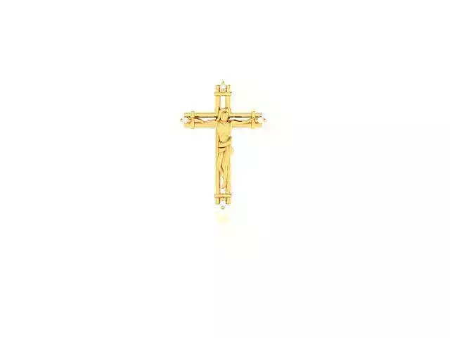 Pendant-152 gold cross pendant 3D print model