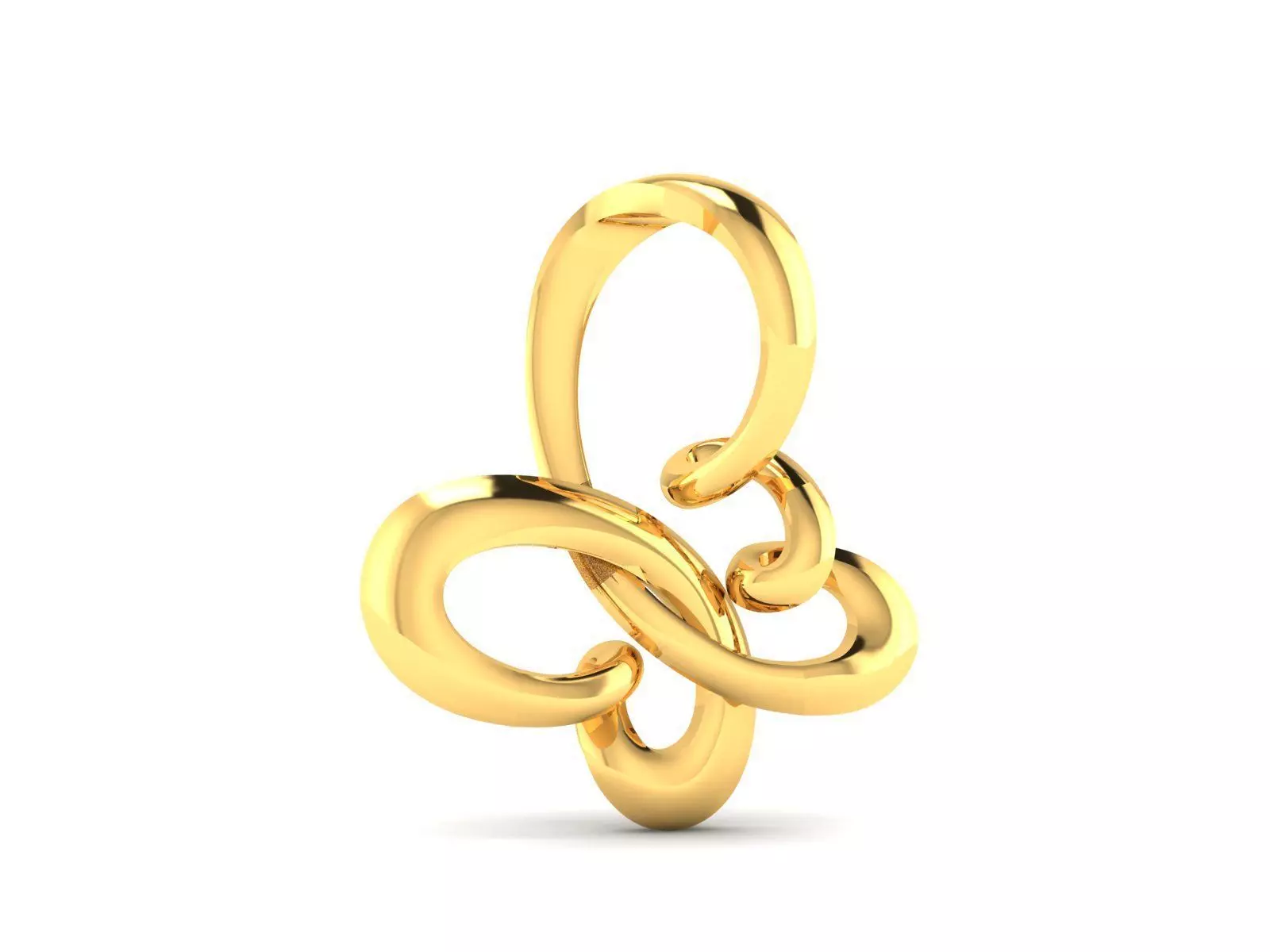 Pendant-1198 gold plated butterfly pendant 3D print model