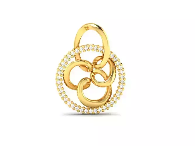 Pendant-1197 gold pendant with diamonds