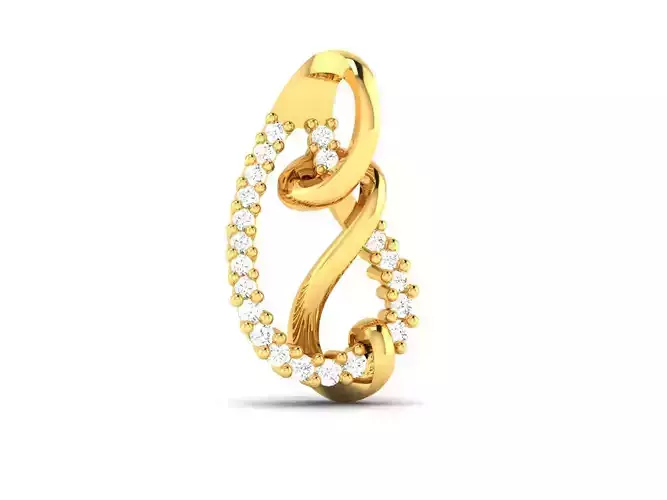 Pendant-1183 diamond pendant gold