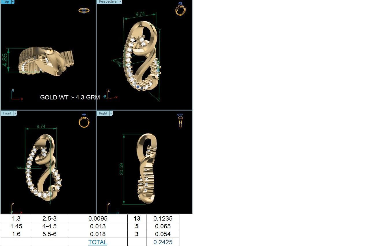 Pendant-1183 diamond pendant gold 3D print model_1