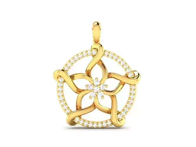 Pendant-1182 diamond pendant gold