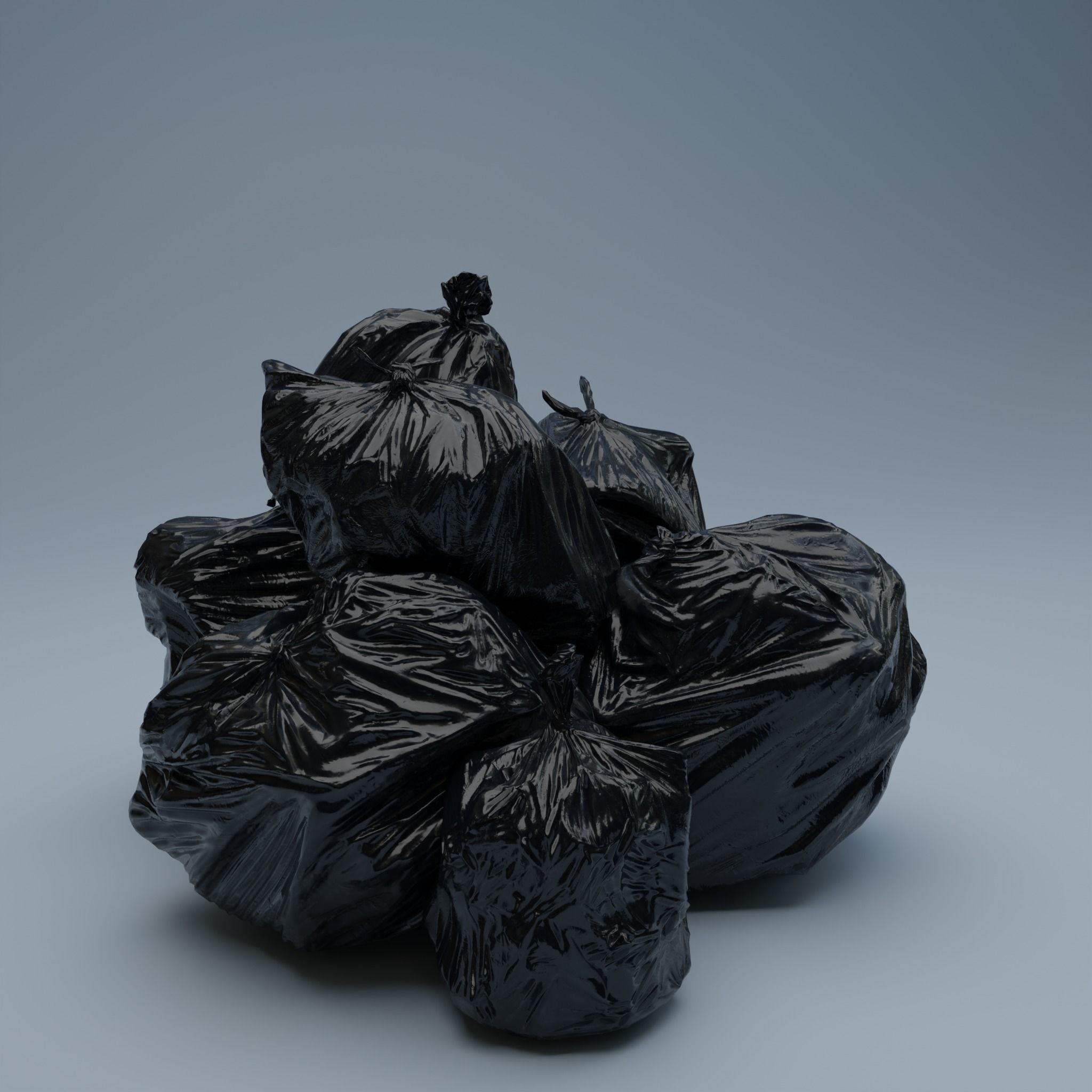 Trashbags Pack - 8 variations 3D Model Collection_3