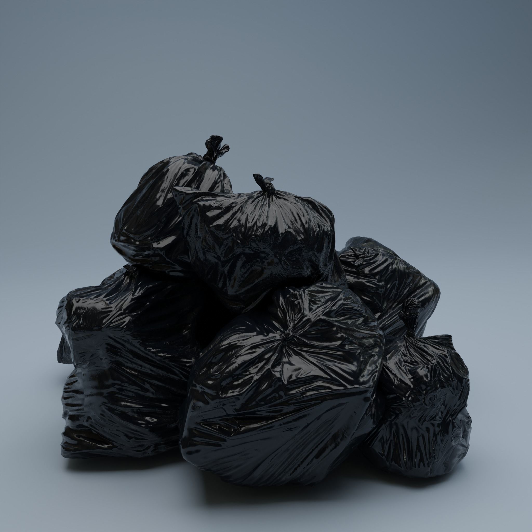 Trashbags Pack - 8 variations 3D Model Collection_2
