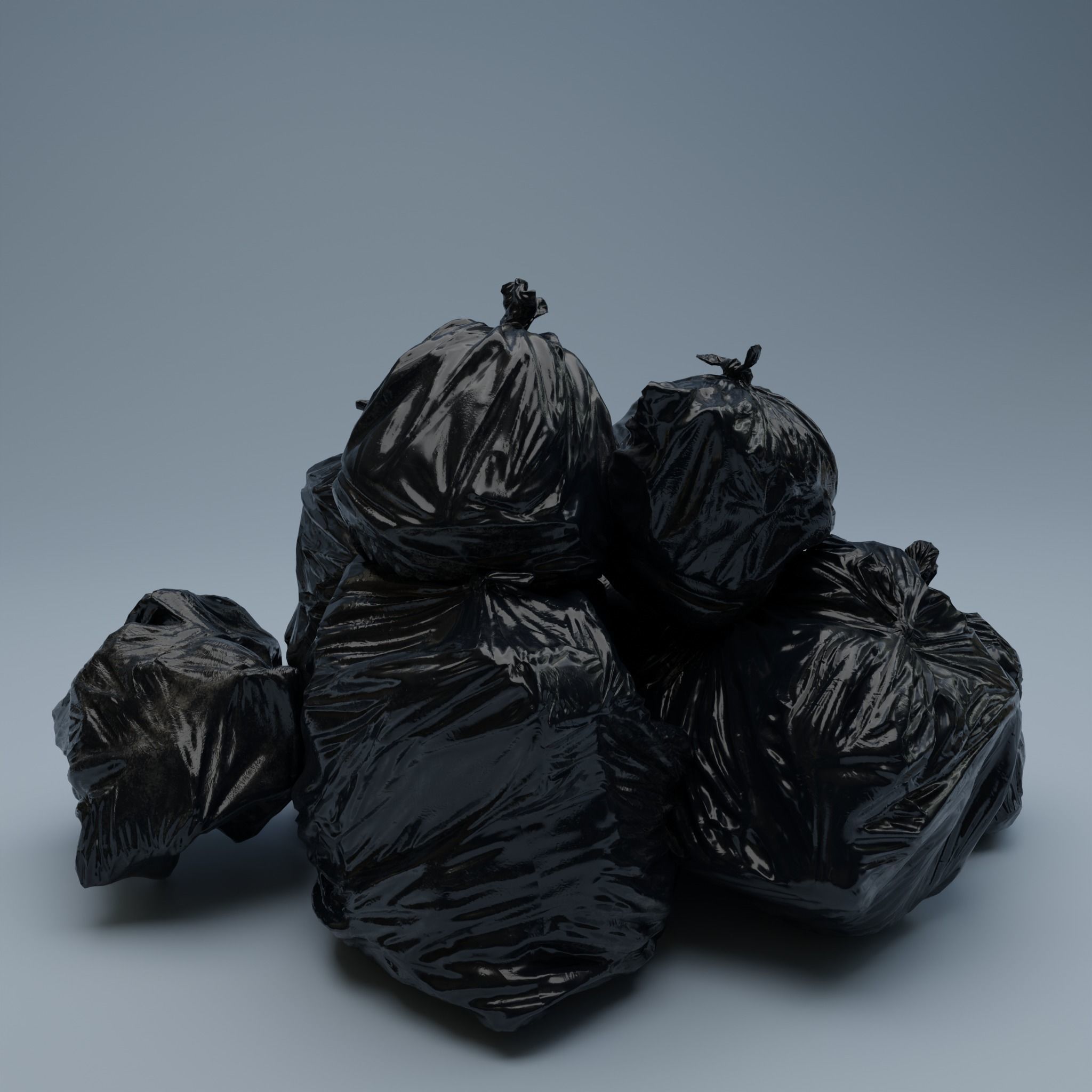 Trashbags Pack - 8 variations 3D Model Collection_5