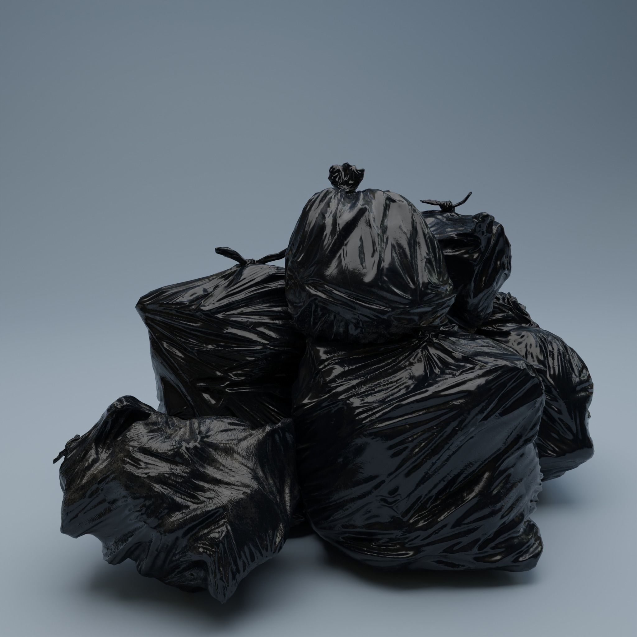 Trashbags Pack - 8 variations 3D Model Collection_4