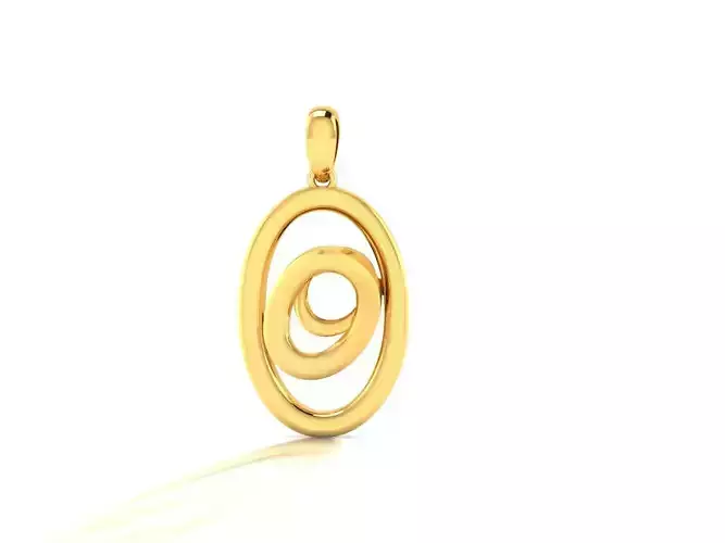 Pendant-1168 circular pendant gold